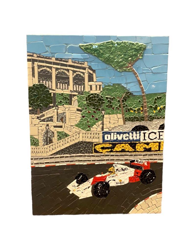 Aryton Senna 1988 Monaco Grand Prix Ceramic Mosaic
