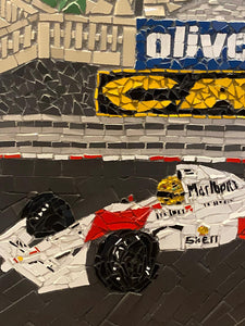 Aryton Senna 1988 Monaco Grand Prix Ceramic Mosaic